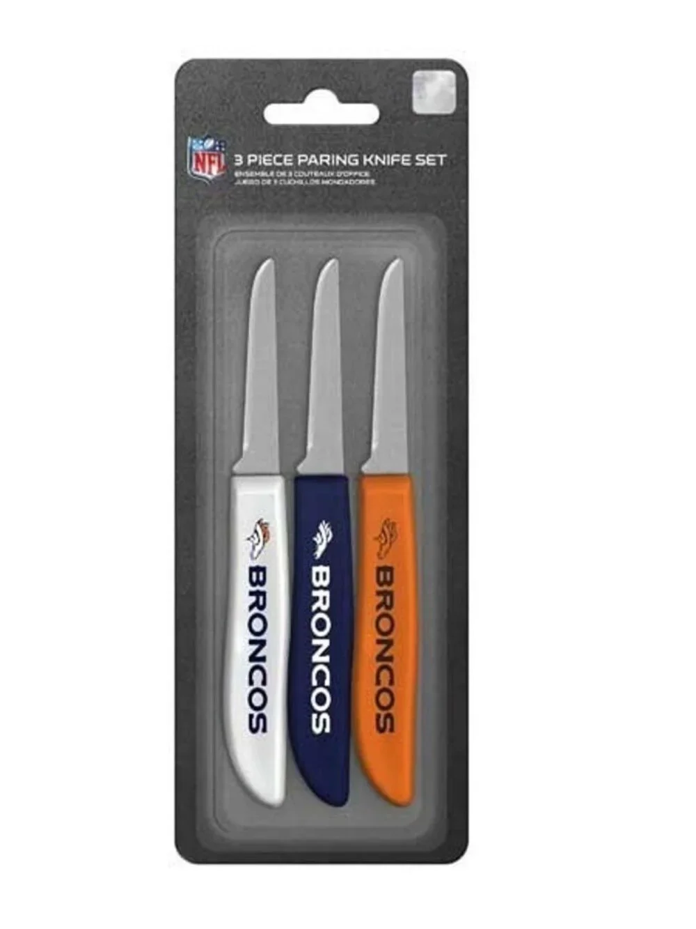 Denver Broncos 3-Piece Pairing Knife Set - Official NFL Merchandise